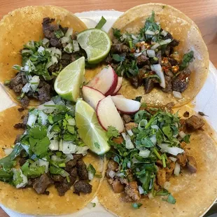 3 Asada and 1 spicy pork.  Excellent!