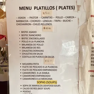Menu Plates