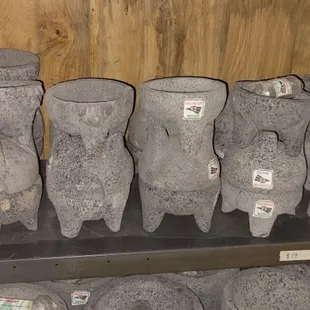 Small, medium, large molcajetes