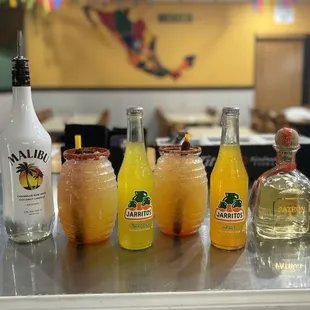 Spiked Jarritos- your choice of tequila or rum &amp; mango or pineapple Jarrito