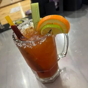Michelada with your choice of beer