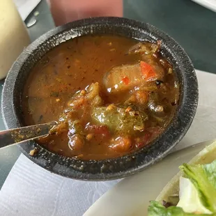 The salsa they serve with their complimentary chips.  Loved loved loved the salsa! Different from the norm.