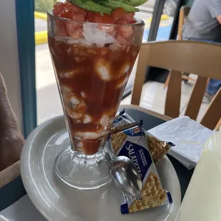 Cocktel de Camarón. Mom saw it served to another table. She had to order it for herself.