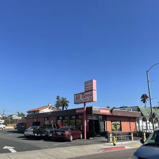 a view of the outside of a restaurant