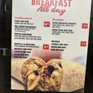 breakfast menu