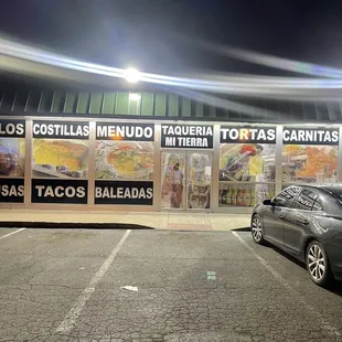 a car parked in a parking lot