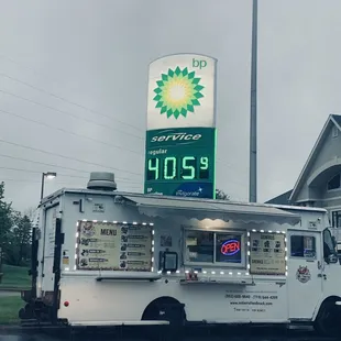 Two lengua tacos and a quesadilla being prepared.  My usual.