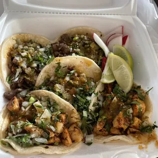 Shredded Chicken Taco Plate