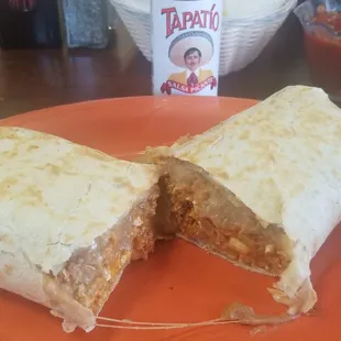 Yummy chorizo breakfast burrito