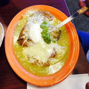 Homemade Chili Relleno's and Quesadilla dinner