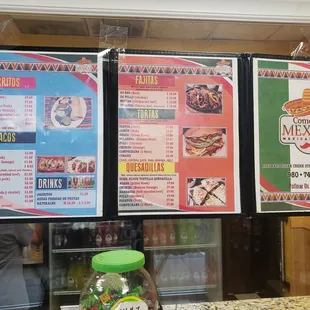 a mexican menu