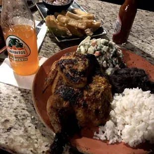 a plate of food on a table