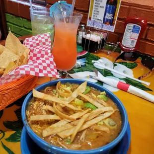 Chicken soup and Desert Sunset