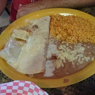 #17 burrito and enchilada