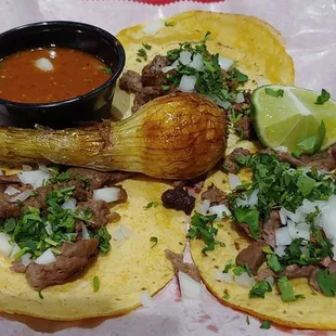 Traditional Mexican tacos - steak