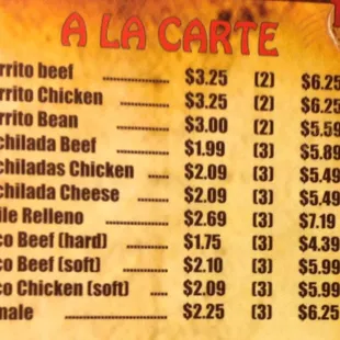 menu, burgers