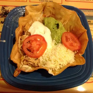 Taco salad. Different shell since they updated the menu.