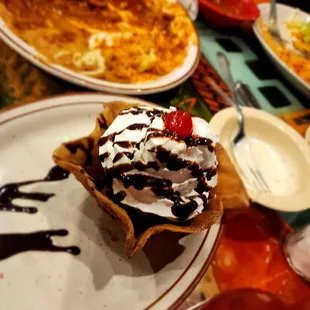 a plate of food on a table