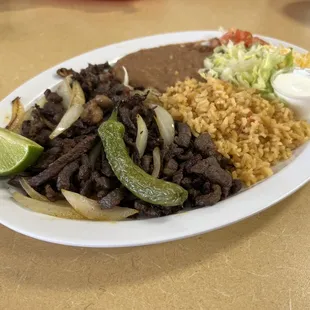 Bistek plate. Very tasty and comes with tortillas to make tacos