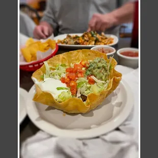 a plate of mexican food