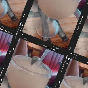 Peach margarita on the rocks