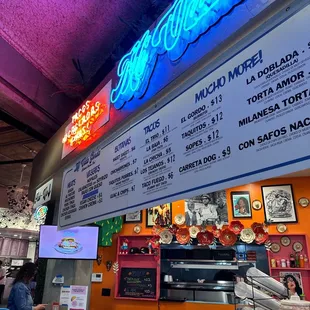 the menu of a mexican restaurant