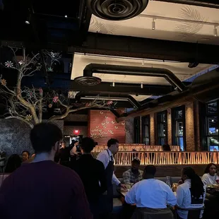 The indoor dining area