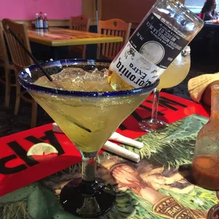 Margarona, this a good margarita with a corona.
