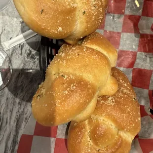 Complimentary Garlic bread- yummy!