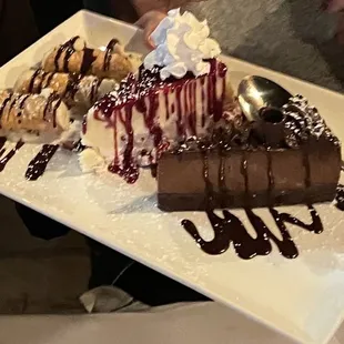 Baked Shell Cannoli, Flourless Chocolate &amp; Caramel Cake, and New York Style Cheesecake