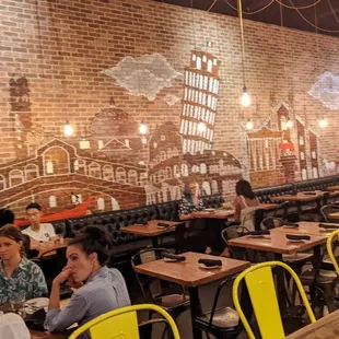 a group of people eating