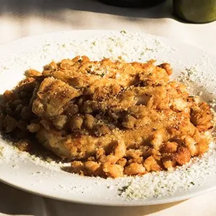 Cod and Beans with just enough sauteed garlic!