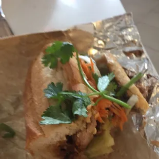 Spicy Tofu Banh Mi Sandwich