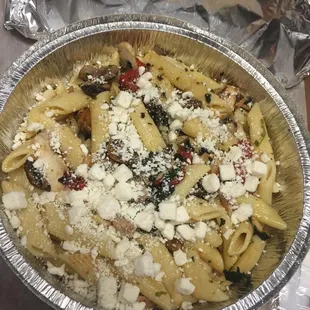 chicken and spinach pasta I got today. it was perfect ending of my work day