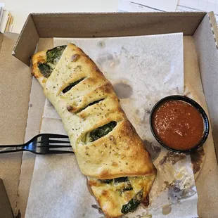 spinach &amp; cheese calzone #yum #ReviewsByRL