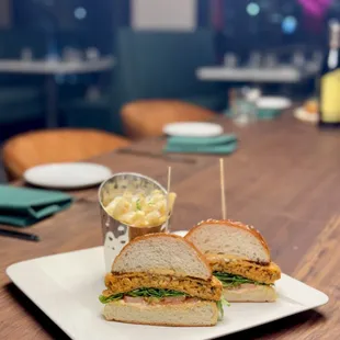 Salmon Cake Sandwich