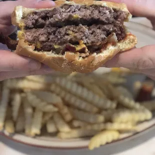 Double Bacon Cheeseburger. The bacon here is unreal