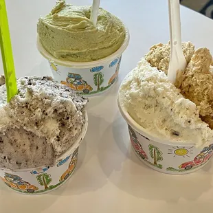 06.24.22 Cookies &amp; Cream, Pistachio and Hazelnut/ Stracciatella (2 flavors)