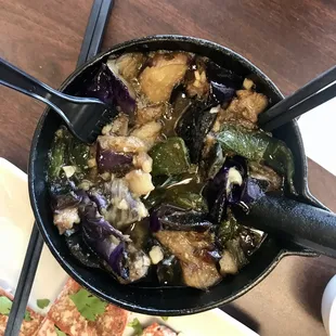 Smashed spicy eggplant