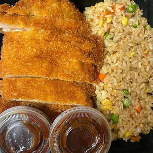 Chicken Katsu with Fried Rice