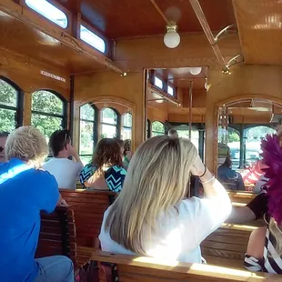 Inside the trolley