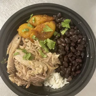 pork, beans, and rice