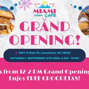 SEPT 14, 2024- GRAND OPENING OF OUR LINCOLNTON RESTAURANT.