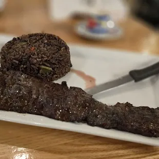 Churasco with congri