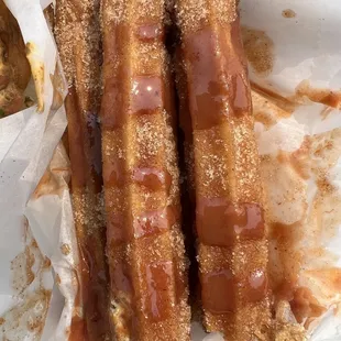 Churros with guava sauce