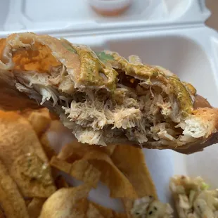 Inside crabcake empanada