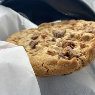 Don't pass on their homemade cookies. Just over a dollar, Reeces peanut butter cookie