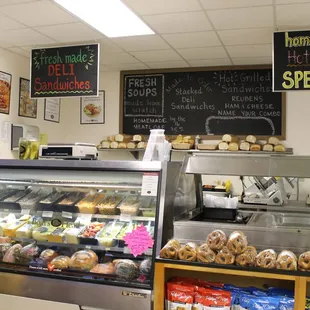 a display of pastries and pastries