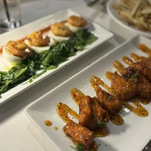 Deviled Eggs and Salmon Bites