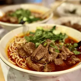 Spicy beef noodle soup